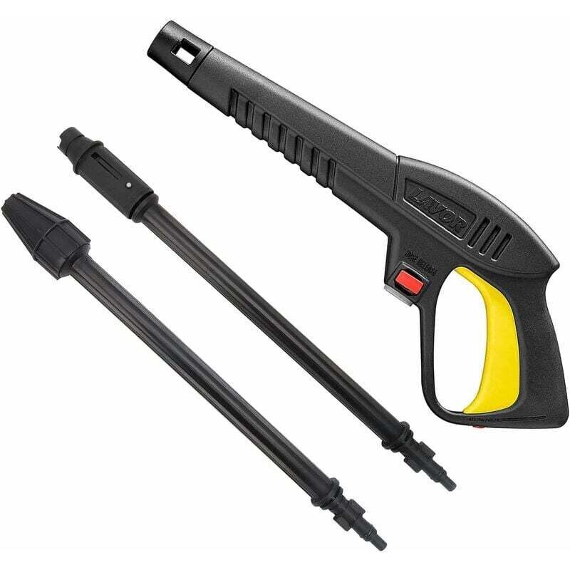 foto del prodotto pistola ad acqua ad alta pressione kzq jalleria con lancia a getto variabile e lancia rotante, compatibile con idropulitrici lavor vax sterwins