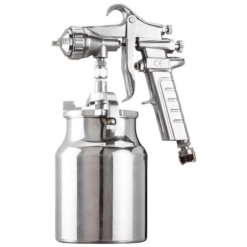 foto del prodotto pistola aerografo vernice serbatoio inferiore 1 lt ugello 1.8 mm fervi a162ds
