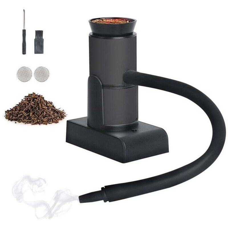 foto del prodotto pistola affumicatrice, affumicatore portatile per cocktail, riempito con trucioli di legno, affumicatore per carne, salmone, cocktail, formaggio,