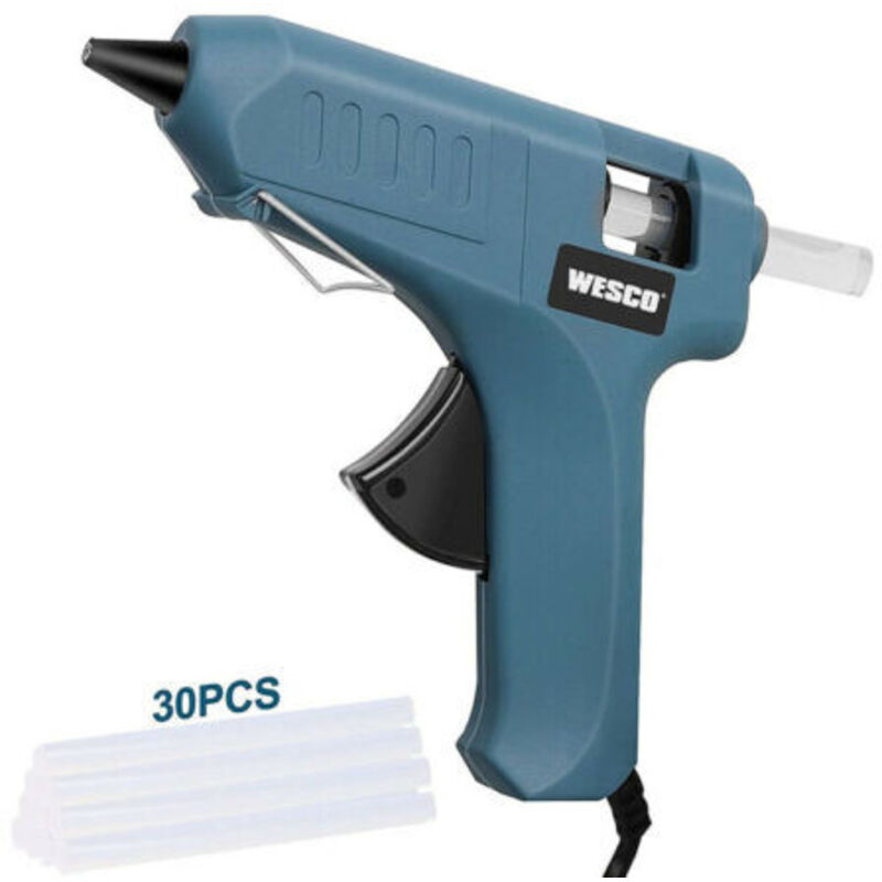 foto del prodotto pistola colla a caldo 15w con 30 stick professionale diy wesco fai da te ws5801
