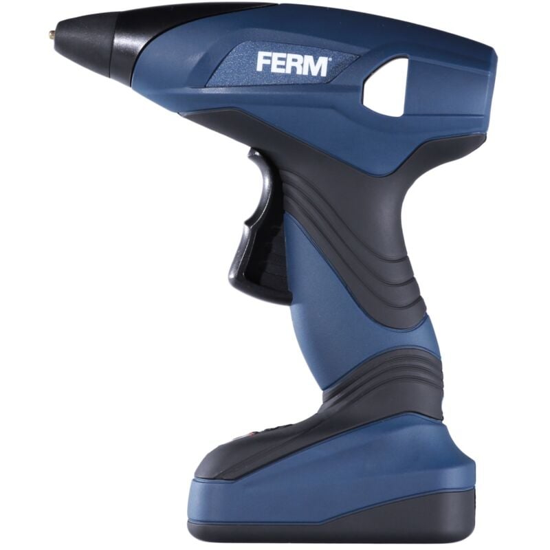 foto del prodotto pistola colla a caldo a batteria 7,2 v 1,5 ah ioni di litio. include 3 stick colla, caricatore e custodia - ferm