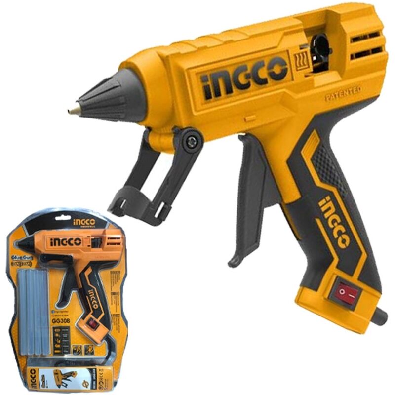 foto del prodotto pistola colla a caldo pro 220 w 8 stick inclusi ingco gg308