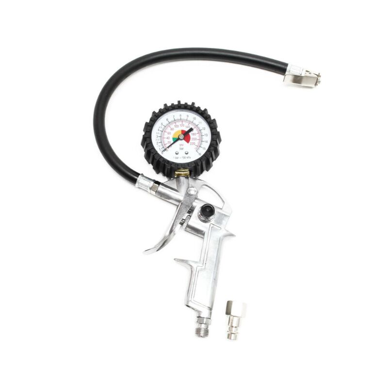 foto del prodotto pistola compressore aria 0 16 bar manometro per pneumatici auto moto pneumatici