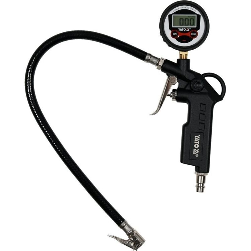 foto del prodotto pistola di gonfiaggio con manometro lcd yt 23702 yato