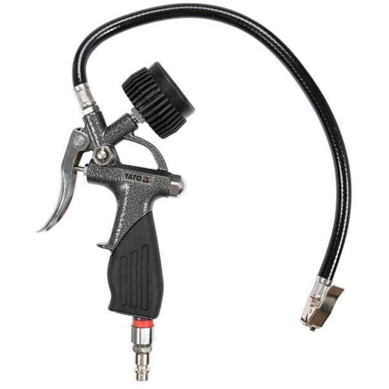 foto del prodotto pistola gonfiaggio pneumatici max 10 bar. attacco pneumatico girevole yt-23701