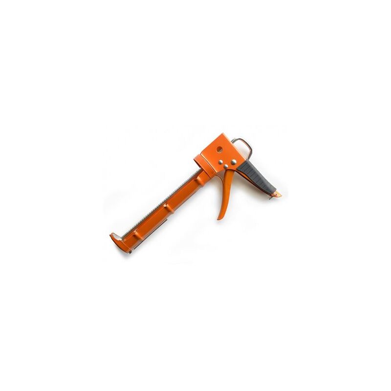 foto del prodotto pistola in silicone unecol arancio metallo