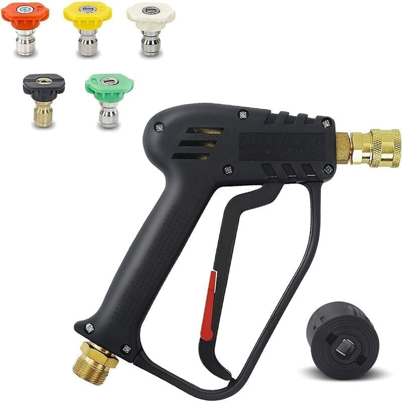 foto del prodotto pistola per idropulitrice ad alta pressione da 4000 psi con 5 punte per ugelli dell acqua