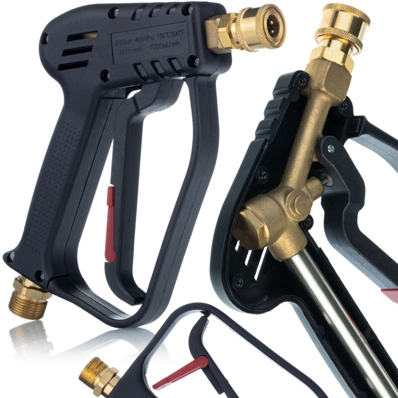 foto del prodotto pistola per idropulitrice da 5000psi con filettatura di collegamento da 22mm e connettore rapido da 1 4.
