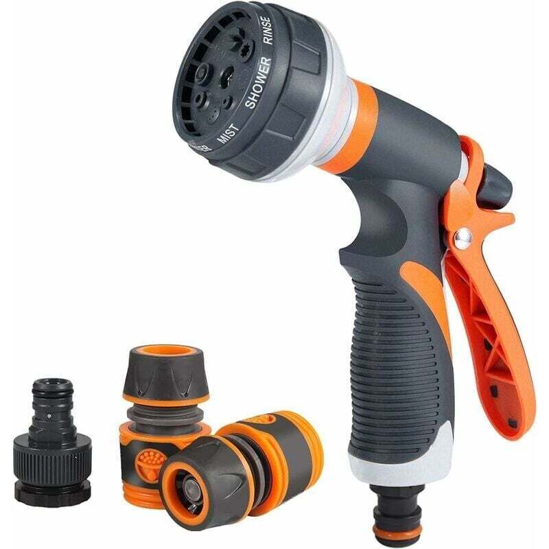 foto del prodotto pistola per irrigazione da giardino, pistola per irrigazione con ugello per tubo di irrigazione, per annaffiare le piante, pulire gli animali