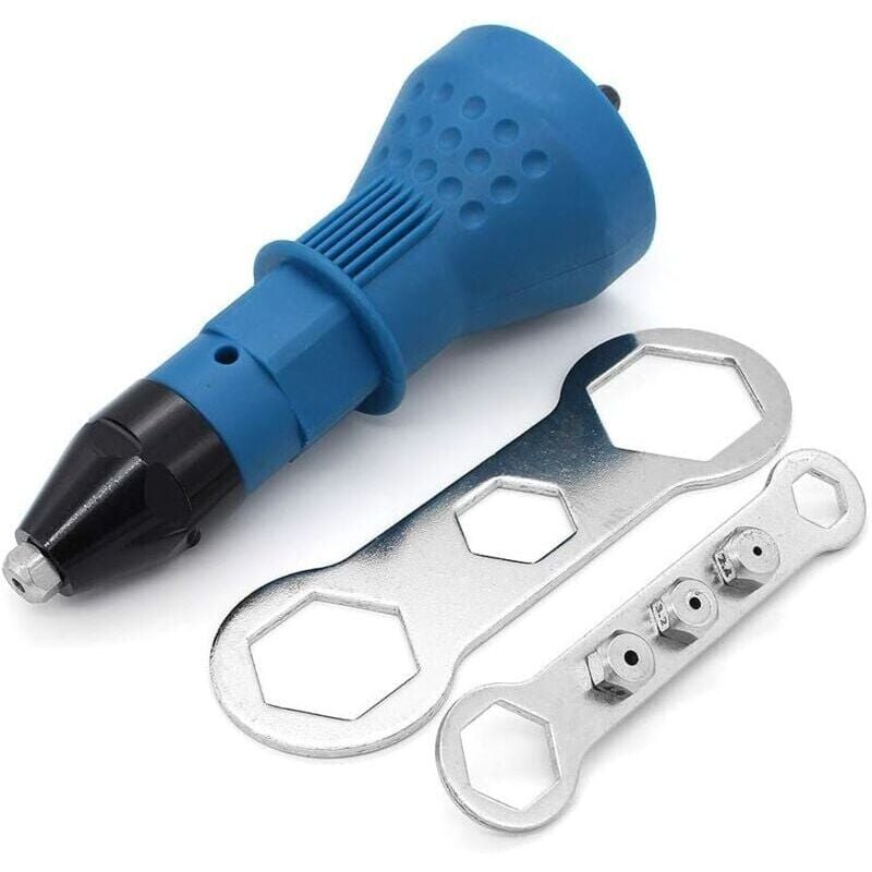 foto del prodotto pistola per rivetti senza fili kit di utensili per trapano per rivetti elettrici adattatore per rivettatrice inserto per dadi accessori per utensili