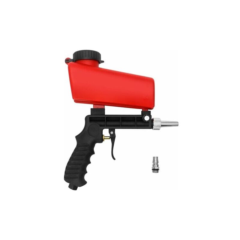foto del prodotto pistola per sabbiatura pneumatica aiper, macchina per sabbiatura, punte per sabbiatura pneumatica sostituibili e attacco rapido