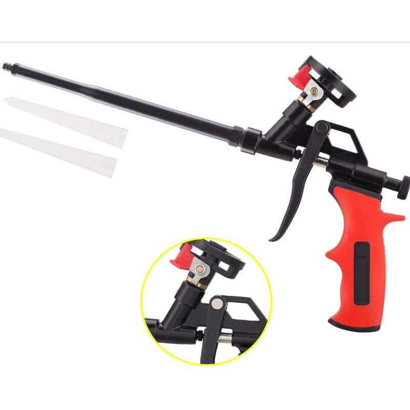 foto del prodotto pistola per schiuma, pistola per spruzzo di schiuma professionale con impugnatura ergonomica in plastica,