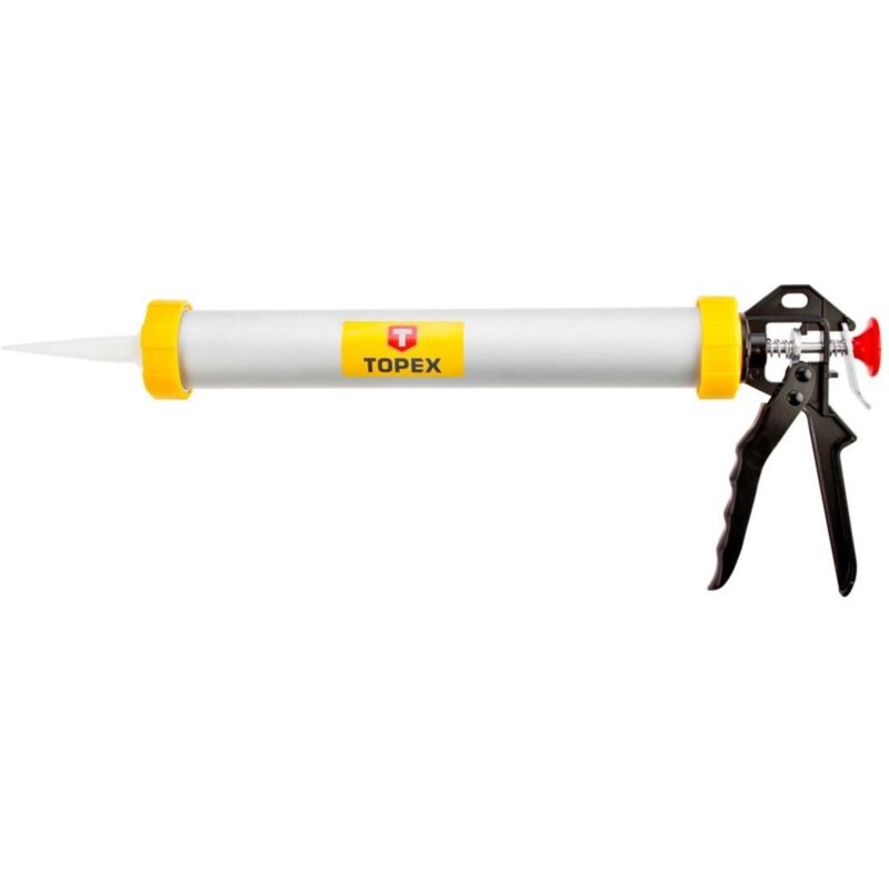 foto del prodotto pistola per silicone tubolare alluminio stucco 600ml 21b360 topex