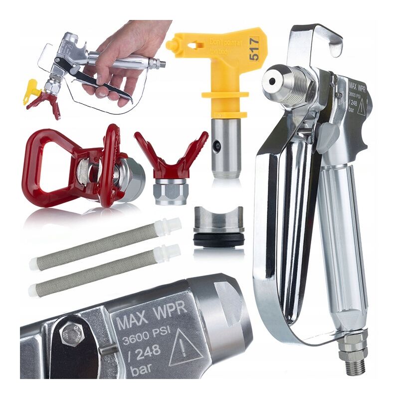 foto del prodotto pistola per verniciatura rosfix rosfix ultraspray pmrus03 con coperchio ugello ugello per verniciatura rosfix ult