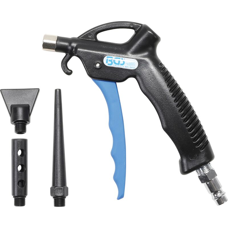 foto del prodotto pistola pneumatica per soffiaggio con 3 inserti
