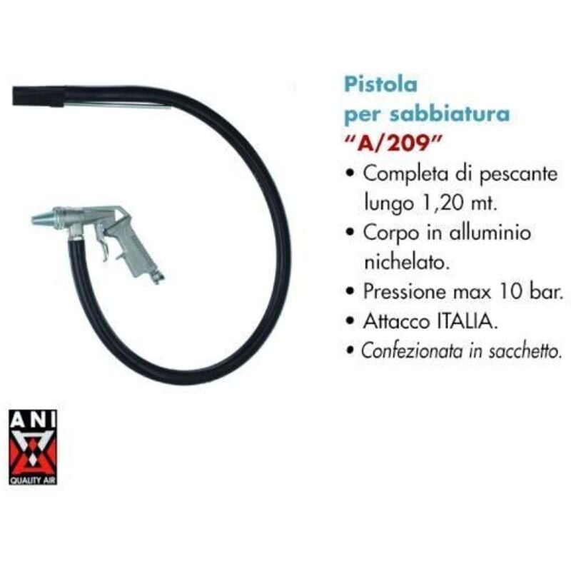 foto del prodotto pistola sabbiatrice aria compressa lavor