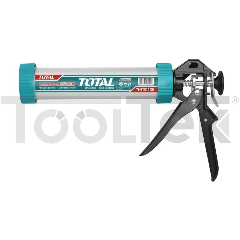 foto del prodotto pistola silicone manuale professionale cartucce alluminio total