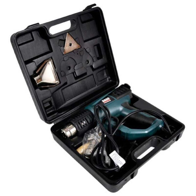 foto del prodotto pistola termica per plastica 2000 w, con display lcd e ugelli