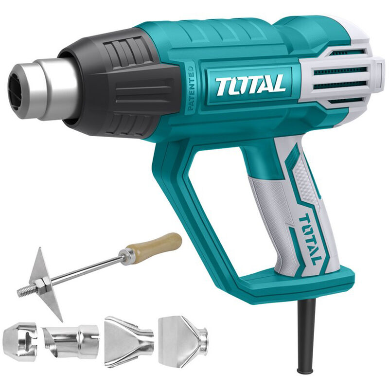 foto del prodotto pistola termica sverniciatore ad aria calda 2000w accessori 3 stadi total