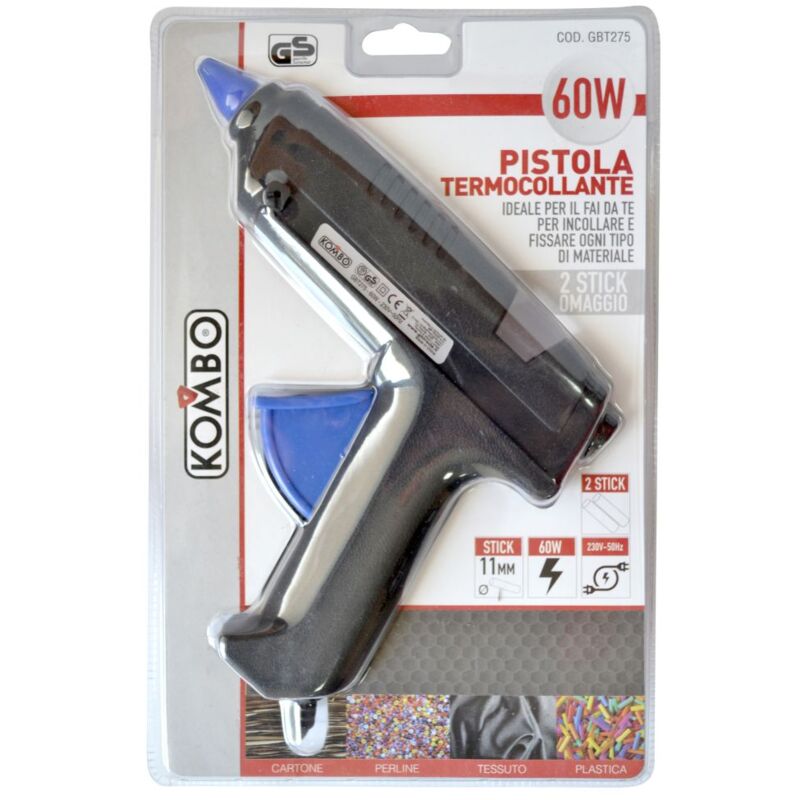 foto del prodotto pistola termo collante 60w 230v ricambio 11 mm cavo da 1mt spina