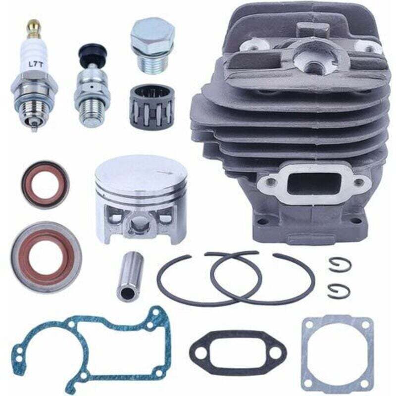 foto del prodotto pistone e cilindro per stihl serie 026 ms260, nikasil 44,7 mm, pistone + cilindro + guarnizioni + valvola di decompressione + candela, accessorio per