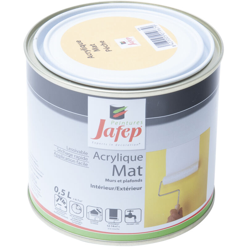 foto del prodotto pittura acrilica pesca opaca jafep 0,5 l