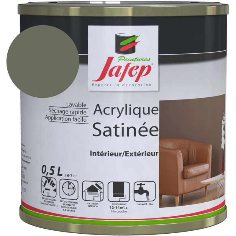 foto del prodotto pittura acrilica satinata grigio cemento jafep 0,5l