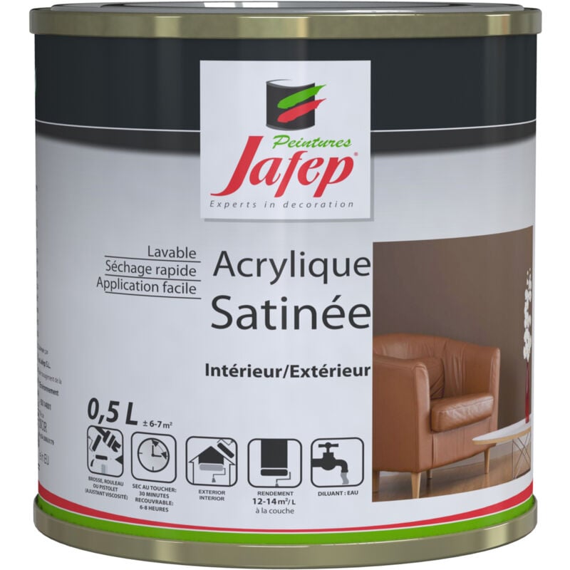foto del prodotto pittura acrilica satinata grigio galassia 0,5l jafep