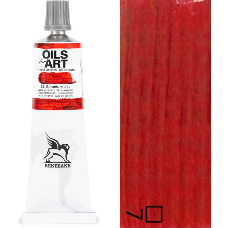 foto del prodotto pittura ad olio oli per arte artistico renesans 60ml 25 lazur geranium