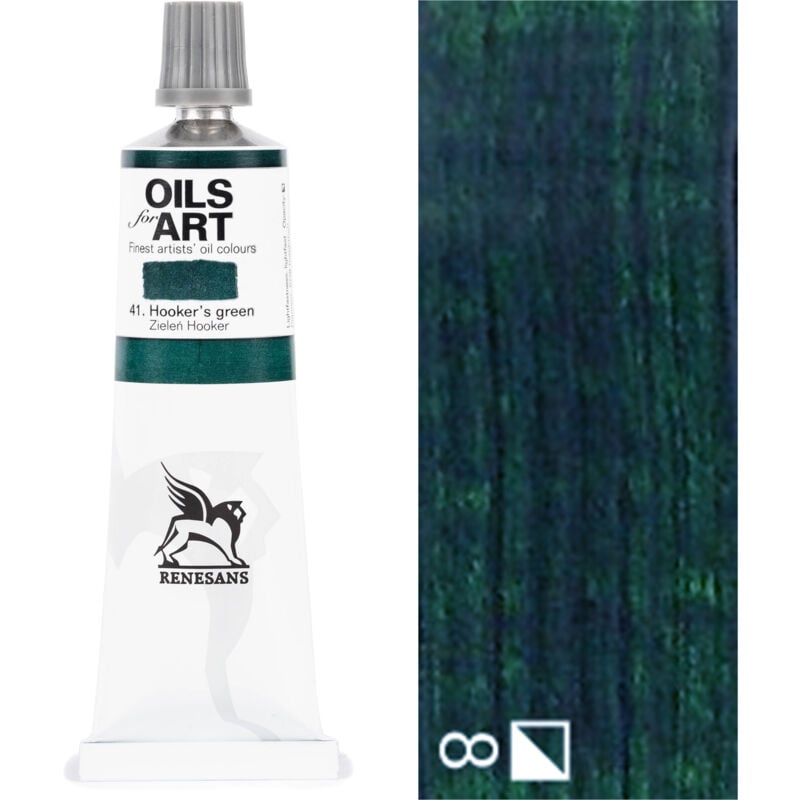 foto del prodotto pittura ad olio oli per arte artistico renesans verde 60ml 41 hooker green