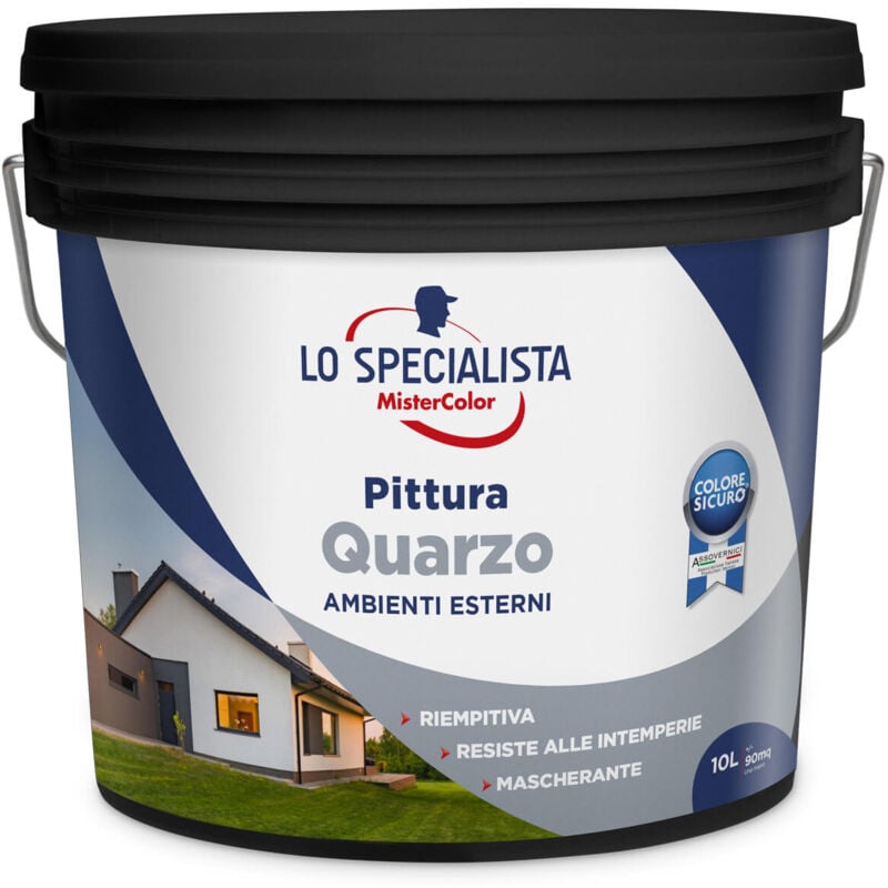 foto del prodotto pittura al quarzo bianca lt.10
