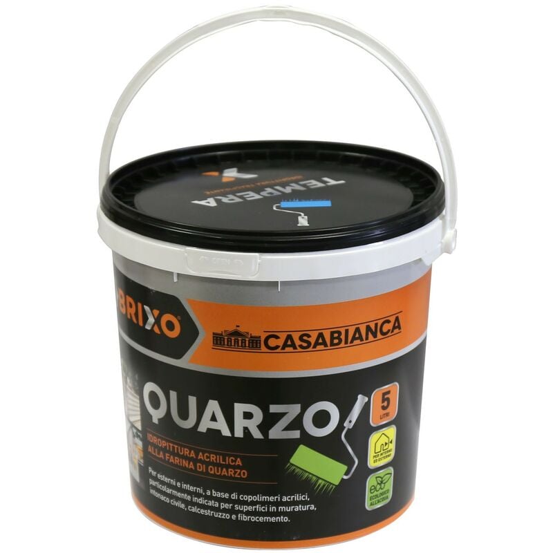 foto del prodotto pittura al quarzo bianca per interni ed esterni casabianca brixo 5 lt