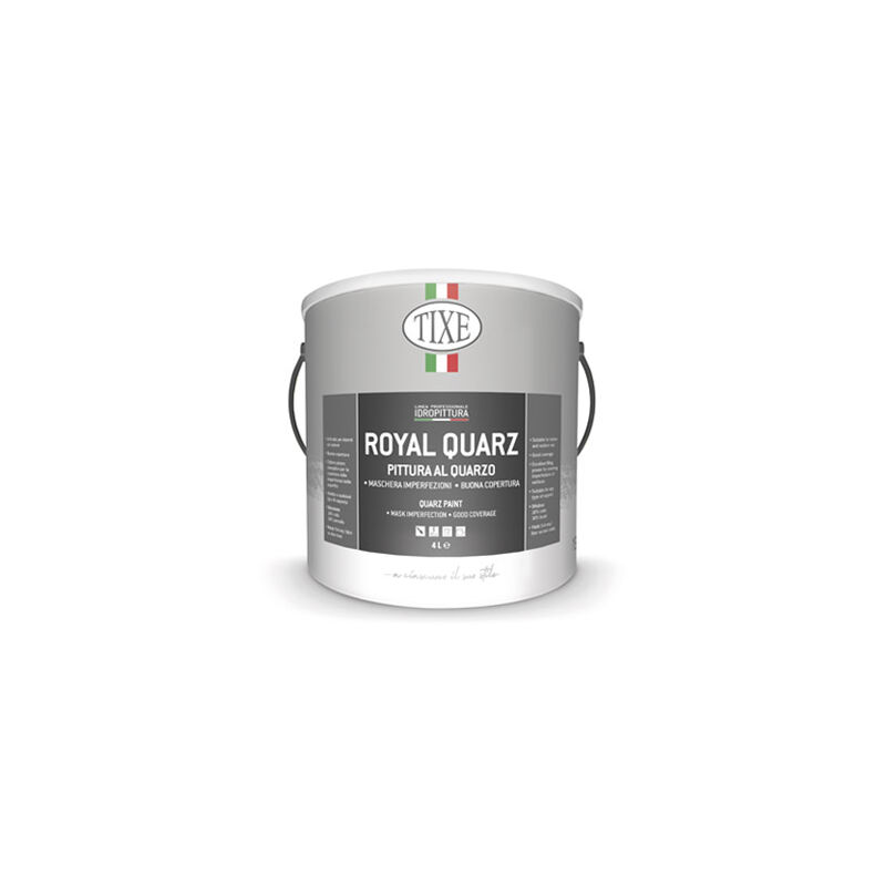 foto del prodotto pittura al quarzo con antialga tixe royal quarz bianca lt. 14