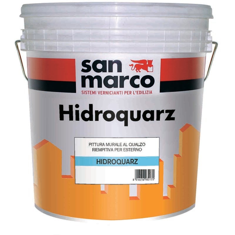 foto del prodotto pittura al quarzo per esterni hidroquarz bianco kg 25