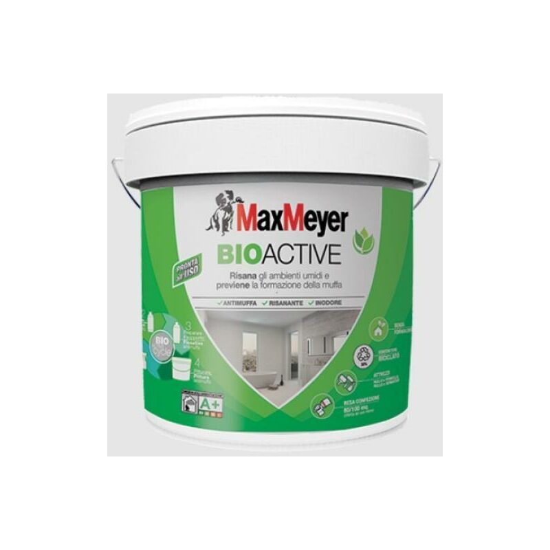 foto del prodotto pittura antimuffa bianco bioactive max meyer 0.750l 165576d300001