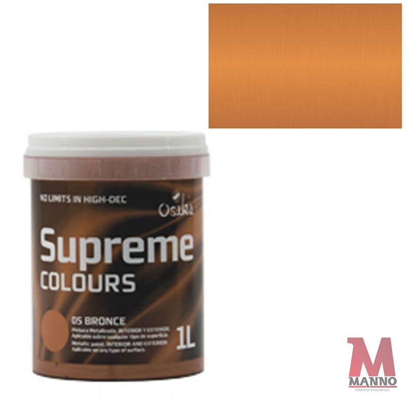 foto del prodotto pittura decorativa metallizzata all acqua osaka supreme colours multiaderente 1l bronzo