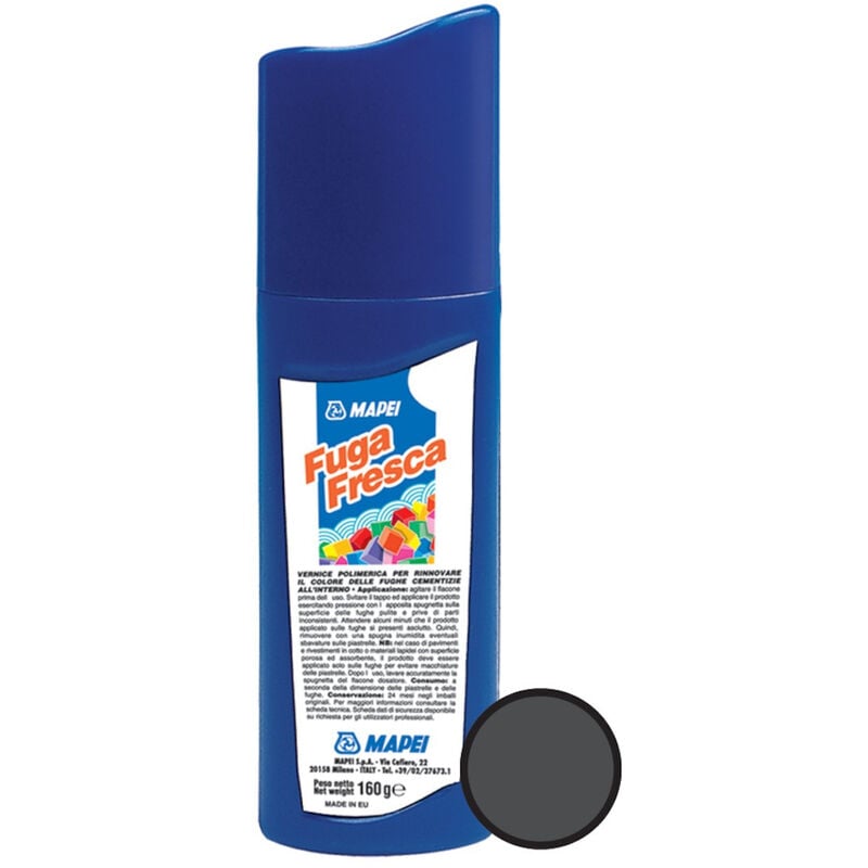 foto del prodotto pittura fuga fresca a base di resina acrilica per rinnovare il colore delle fughe, antracite fugafresca114 mapei