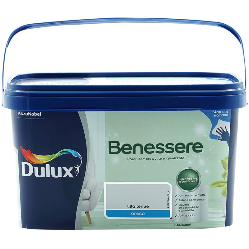 foto del prodotto pittura lavabile antimacchia lilla tenue 2.5 l dulux benessere