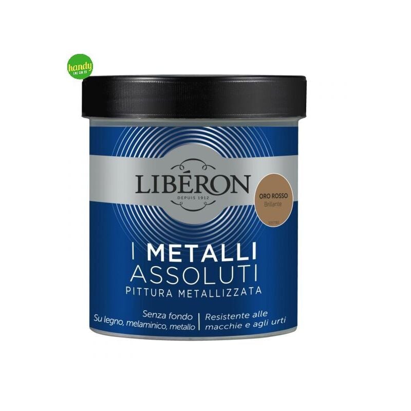 foto del prodotto pittura metallizzata i metalliassoluti oro rosso brillante 500ml liberon