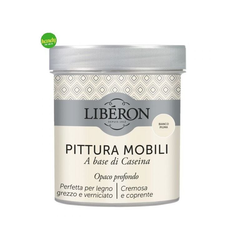 foto del prodotto pittura mobili liberon 500ml bianco piuma