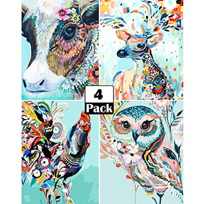 foto del prodotto pittura mosaico diamante 5d fai da te cristalli strass 4 immagini animali quadro
