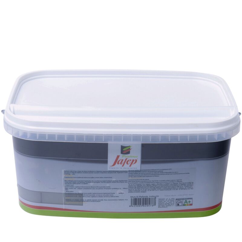 foto del prodotto pittura murale e soffitto acrilico opaco grigio ardesia 2,5l jafep
