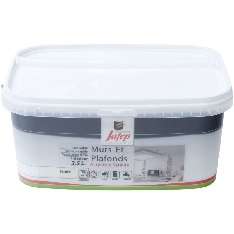 foto del prodotto pittura murale e soffitto satinata avorio 2,5l jafep