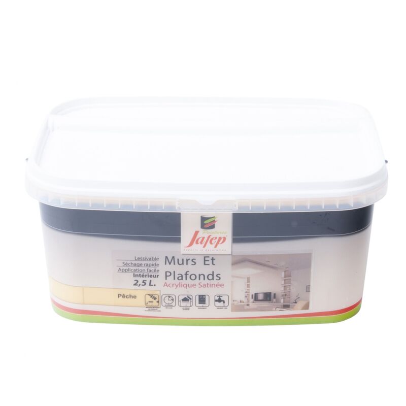 foto del prodotto pittura murale e soffitto satinata pesca 2,5l jafep