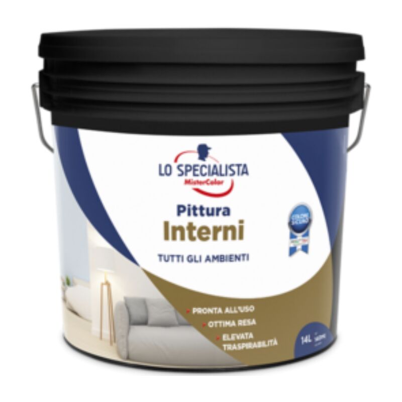 foto del prodotto pittura per interni bianca lo specialista 4 litri