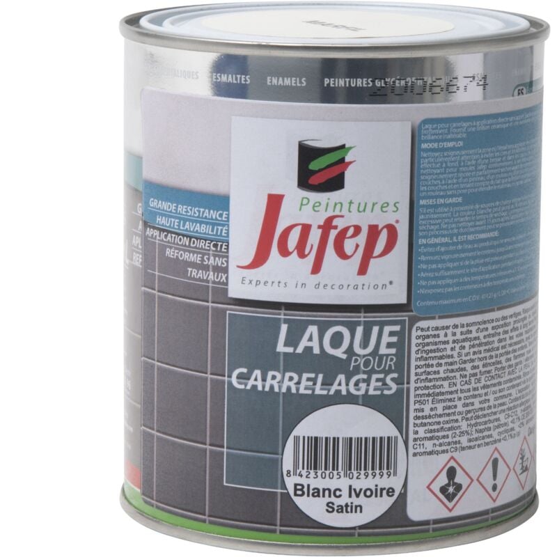 foto del prodotto pittura per piastrelle bianco avorio 750ml