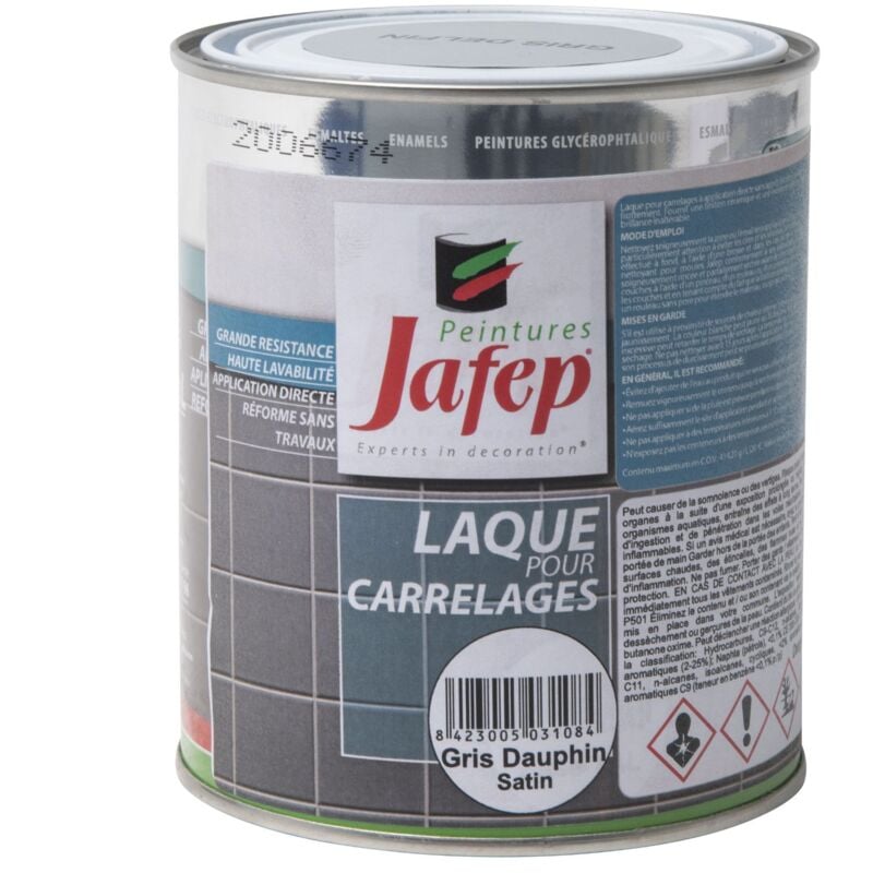 foto del prodotto pittura per piastrelle grigio delfino 750ml