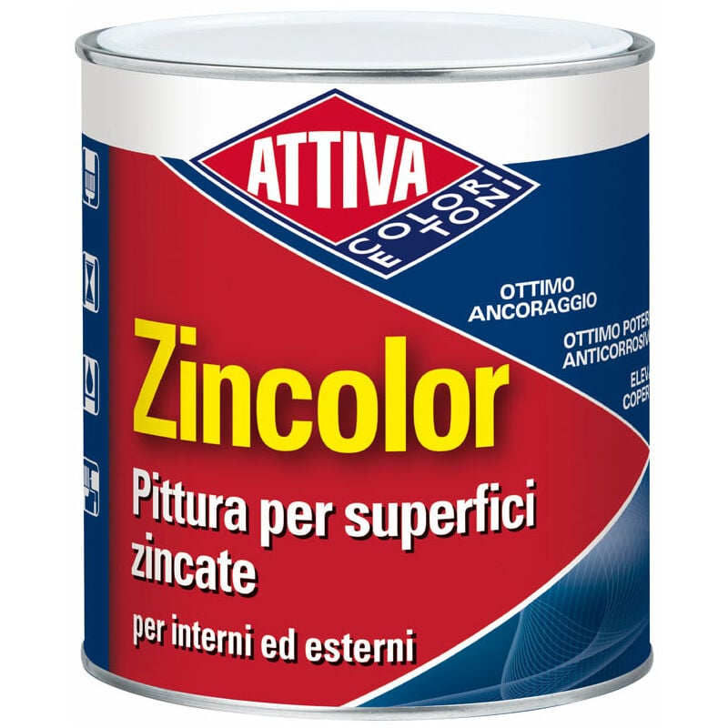 foto del prodotto pittura per superfici zincata zincolor marrone 313 ral 8017 lt.0,75