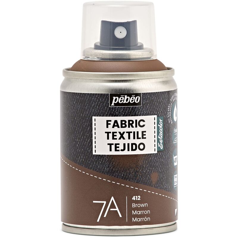 foto del prodotto pittura spray per tessuti, marrone, 10.5 x 5.2 x 5.2cm pebeo