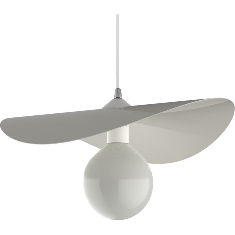 foto del prodotto piuma sospensione, 1x e27, max 42w, metallo, bianco lucido, d.40cm lumicom